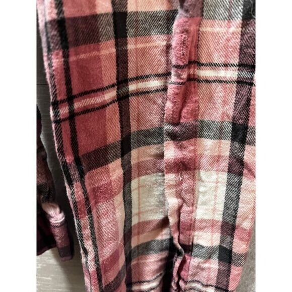 No Boundaries Junior's Plaid Fleece Shacket Size 5‎ - Picture 5 of 5